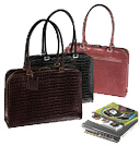 Women's Croco Laptop Briefcase