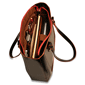 inside view of Jack Georges North South business tote