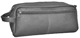black leather multi pocket shaving kit