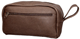 cafe leather double zip shaving kit