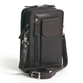 mocha leather small travel pack